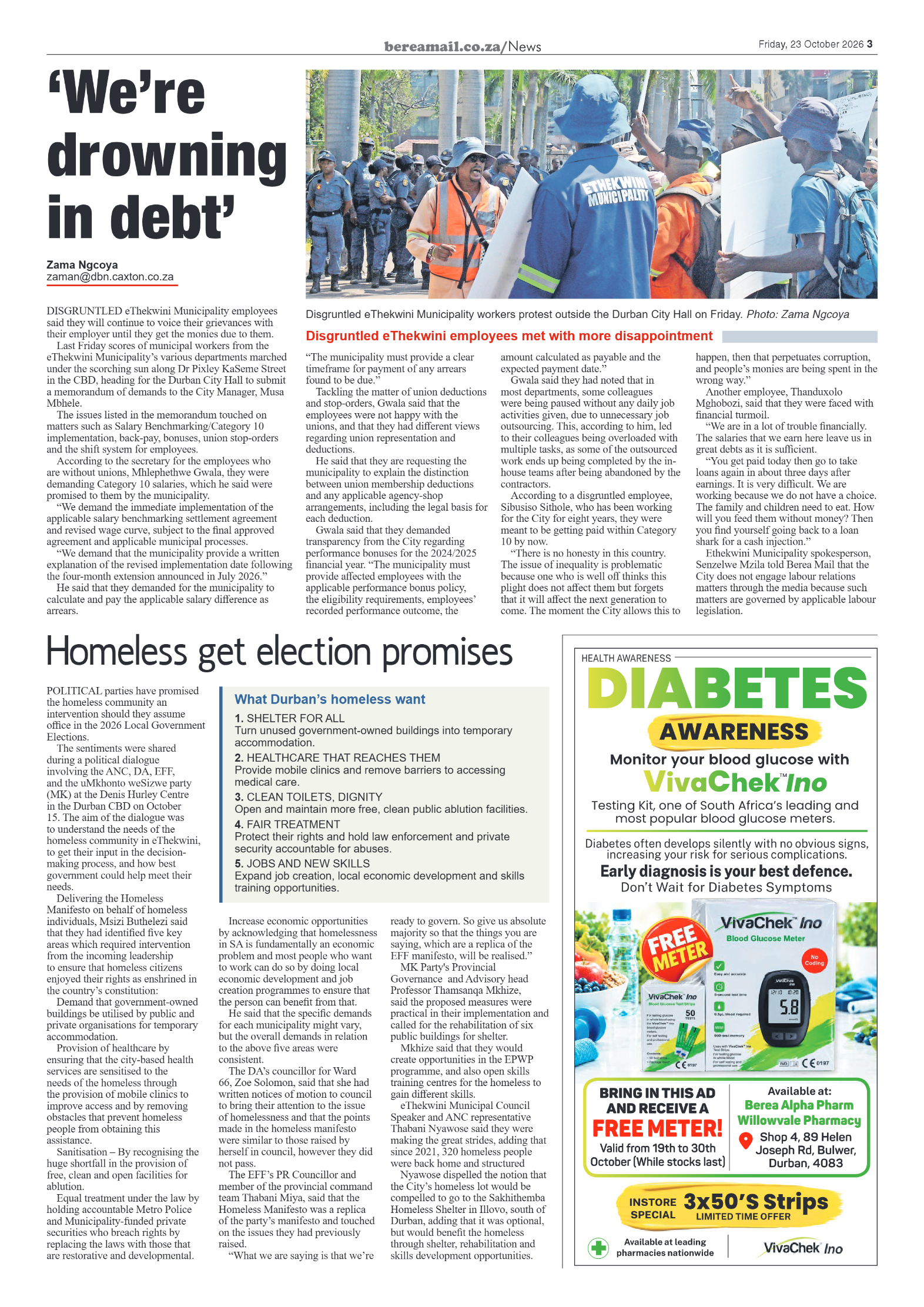 Berea Mail 23 October 2026 page 3