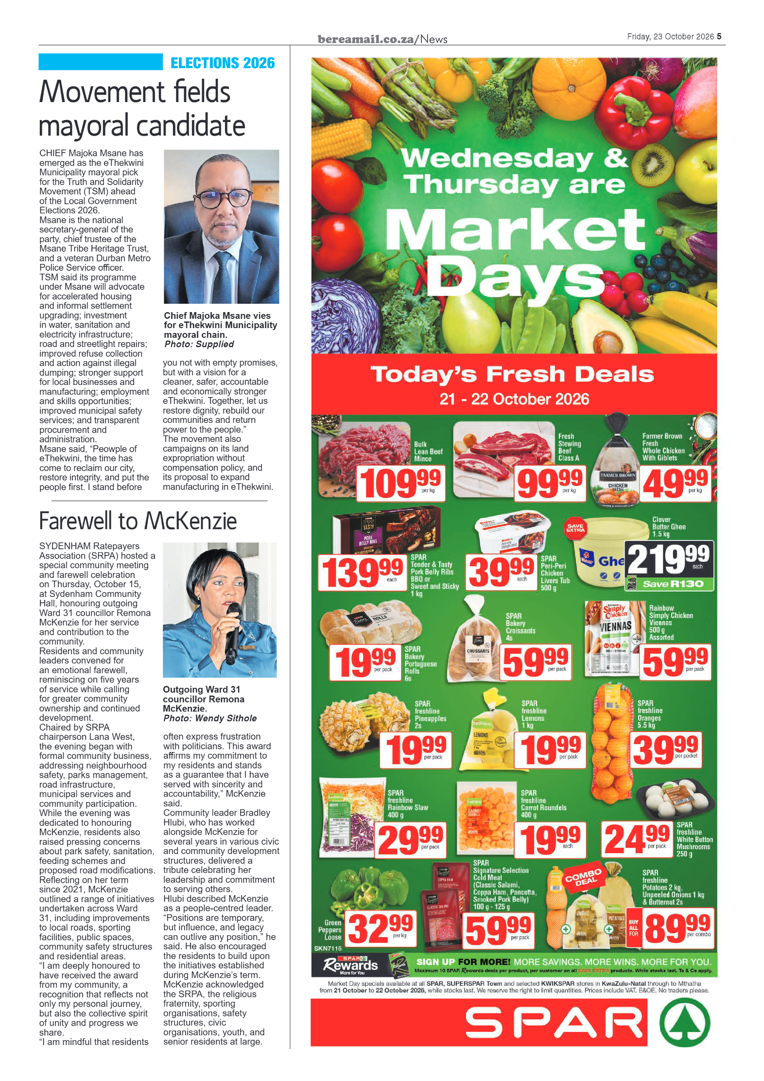Berea Mail 23 October 2026 page 5