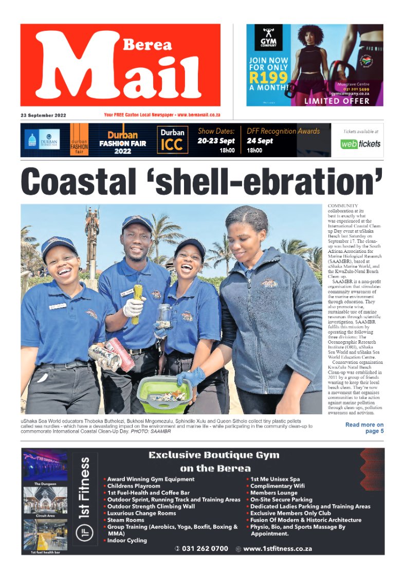 Berea Mail 23 September 2022 page 1