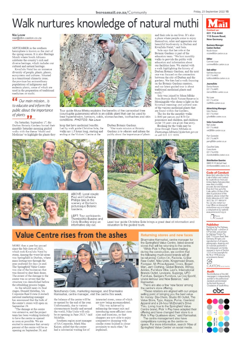 Berea Mail 23 September 2022 page 15