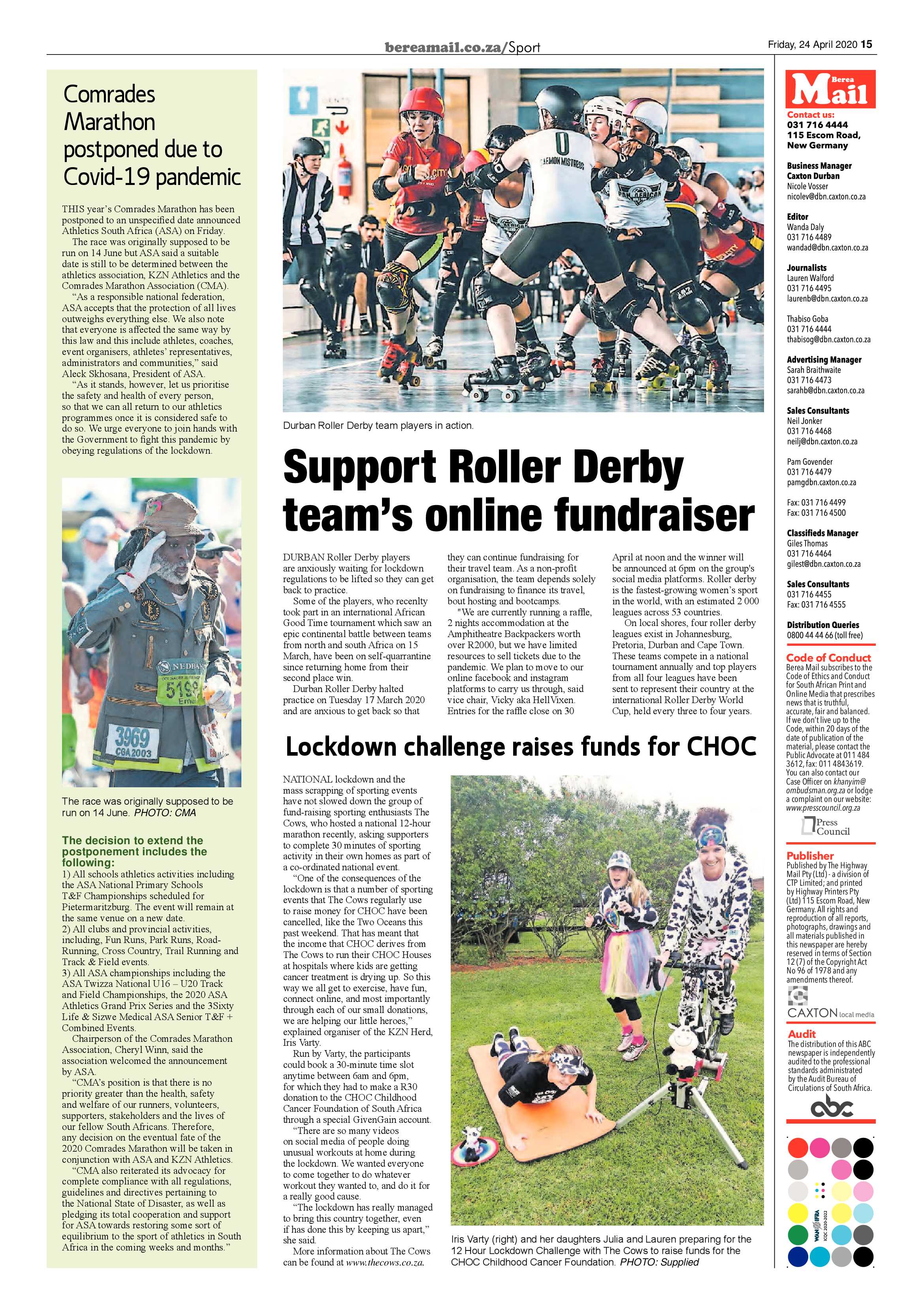 Berea Mail 24 April 2020 page 15