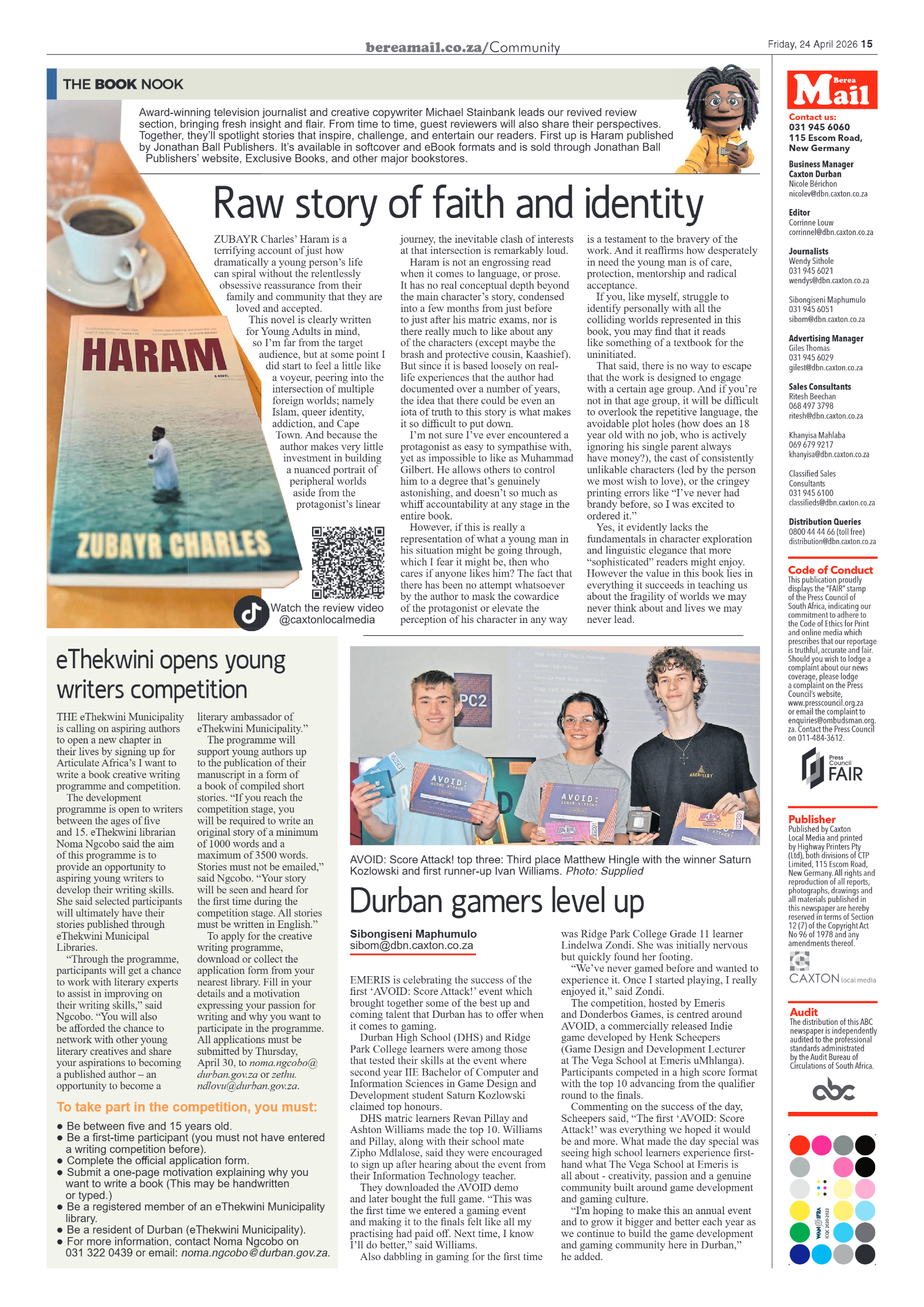 Berea Mail 24 April 2026 page 15