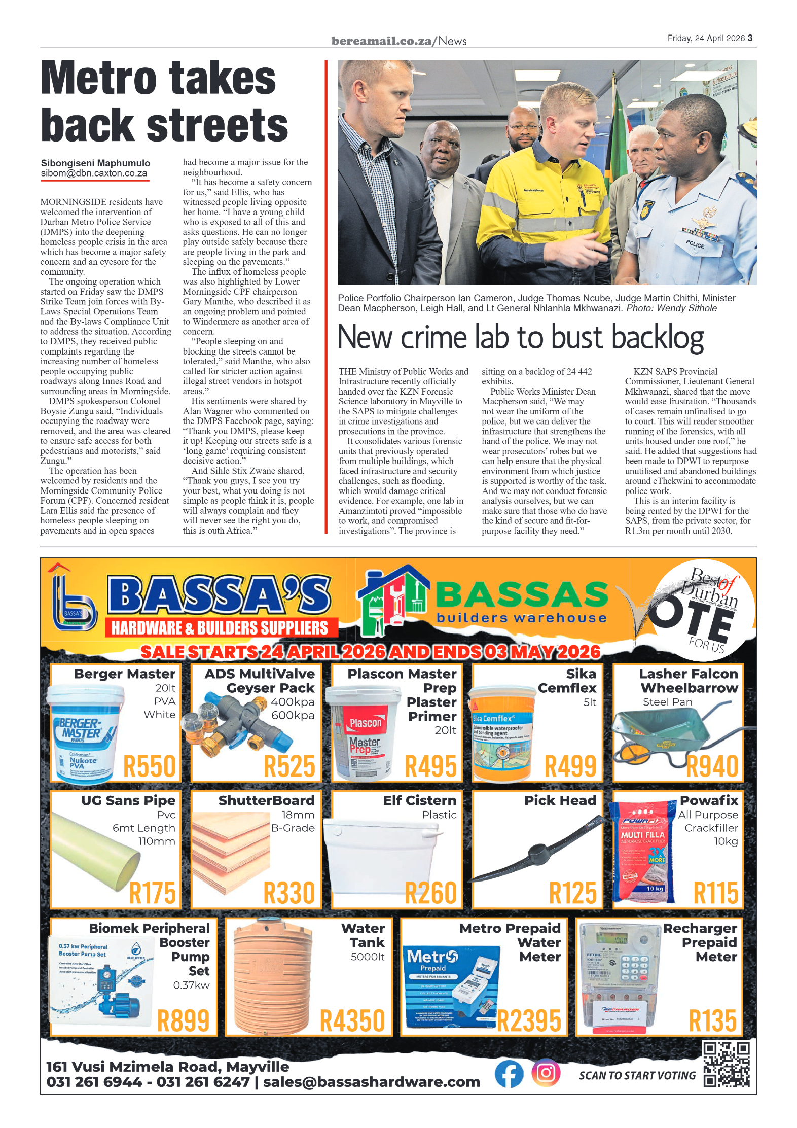 Berea Mail 24 April 2026 page 3