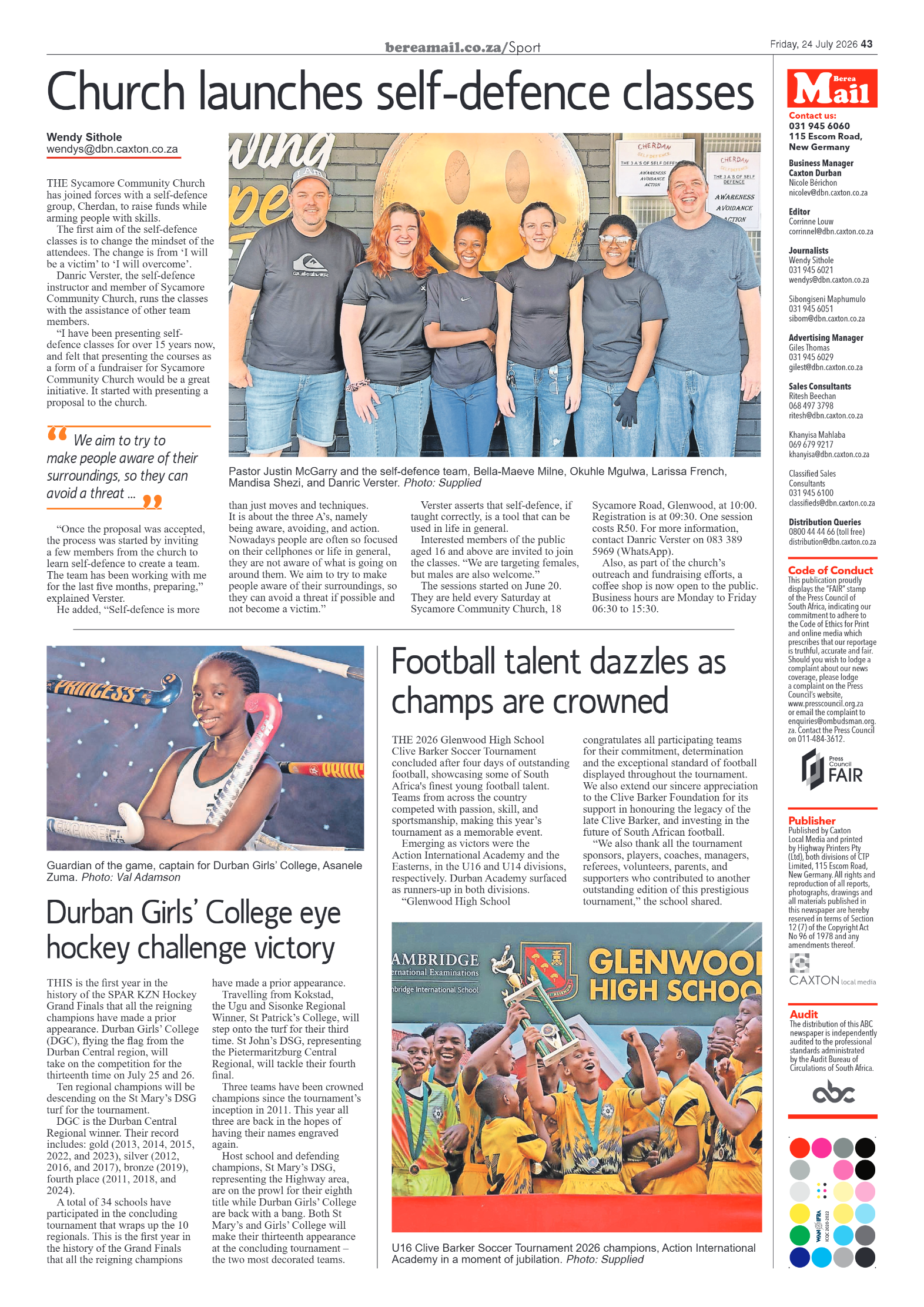 Berea Mail 24 July 2026 page 43