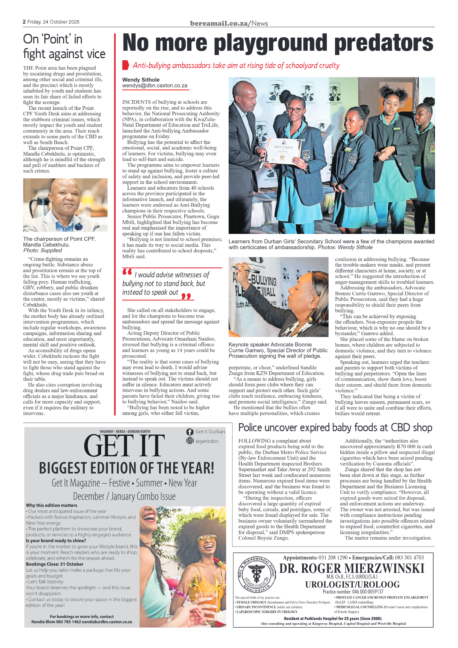 Berea Mail 24 October 2025 page 2