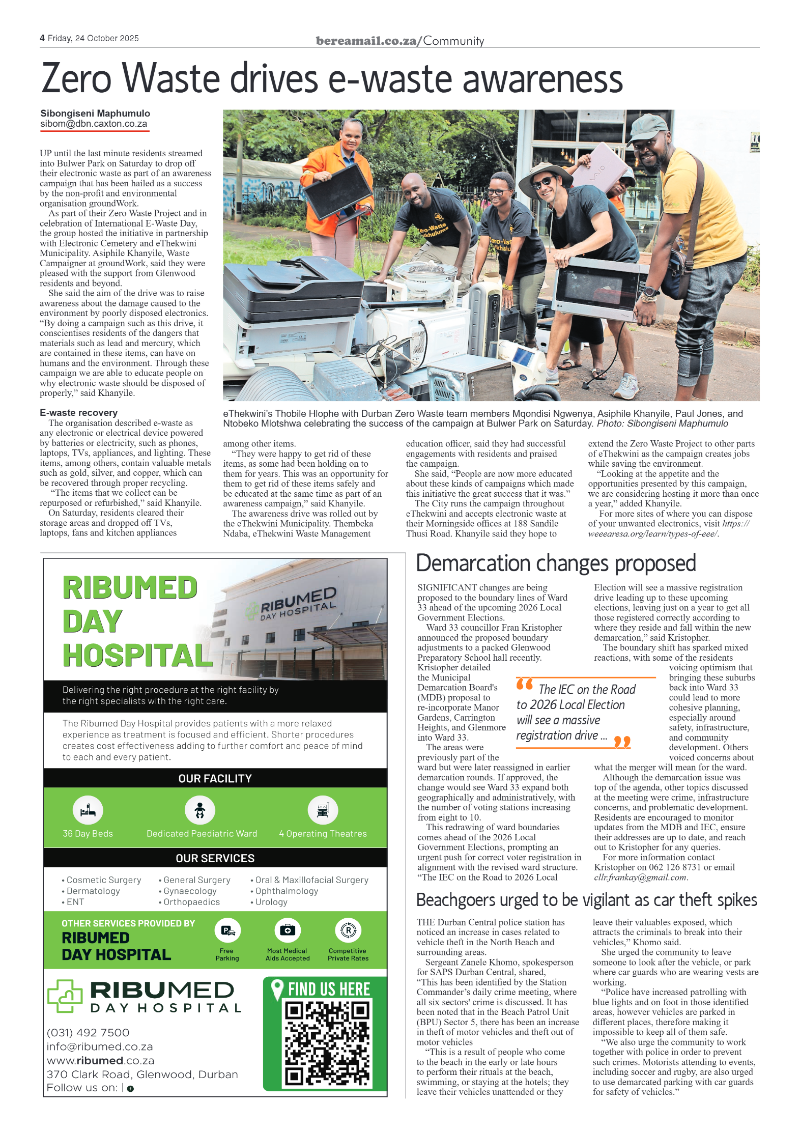 Berea Mail 24 October 2025 page 4