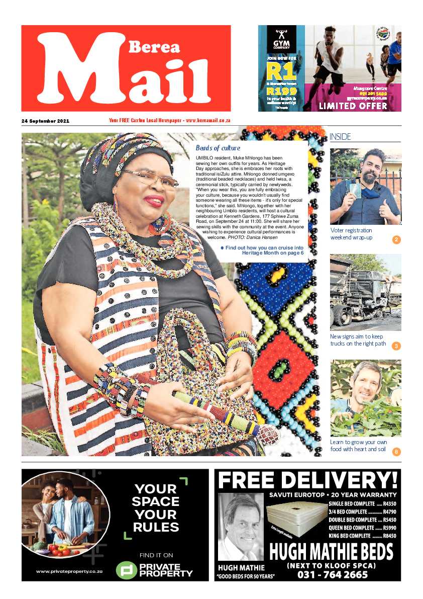Berea Mail 24 September 2021 page 1