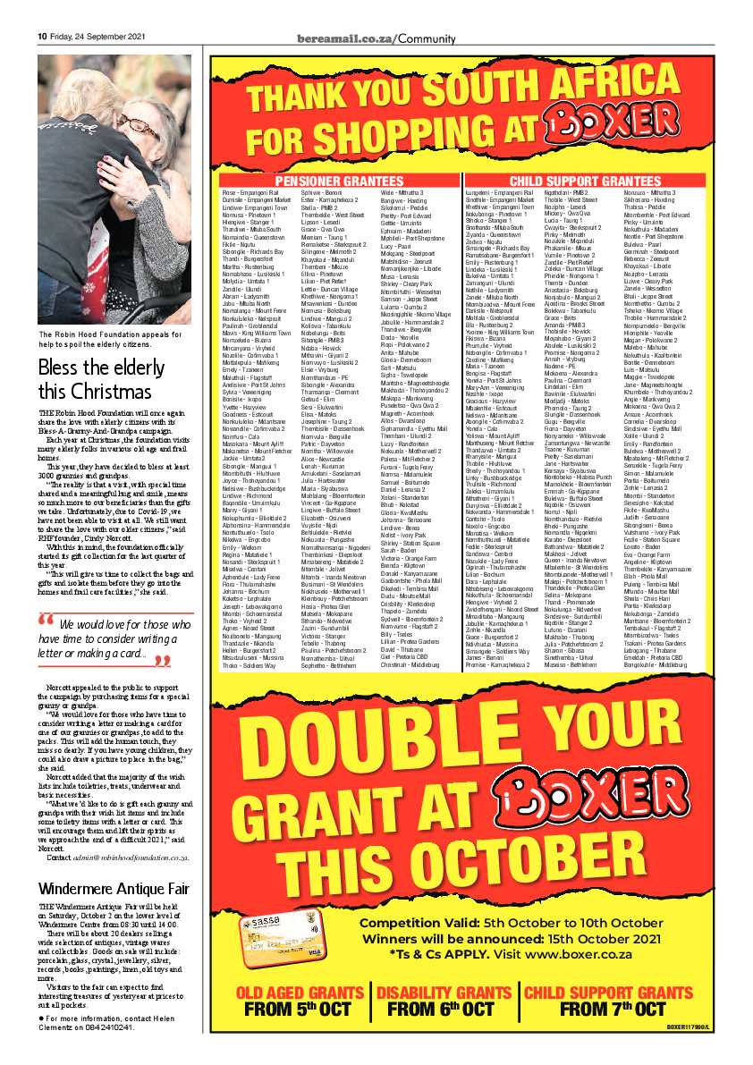 Berea Mail 24 September 2021 page 10