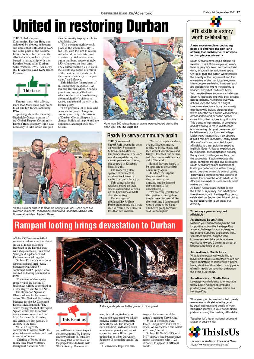 Berea Mail 24 September 2021 page 17