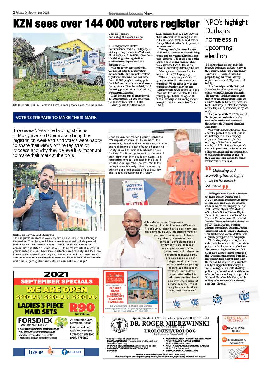 Berea Mail 24 September 2021 page 2