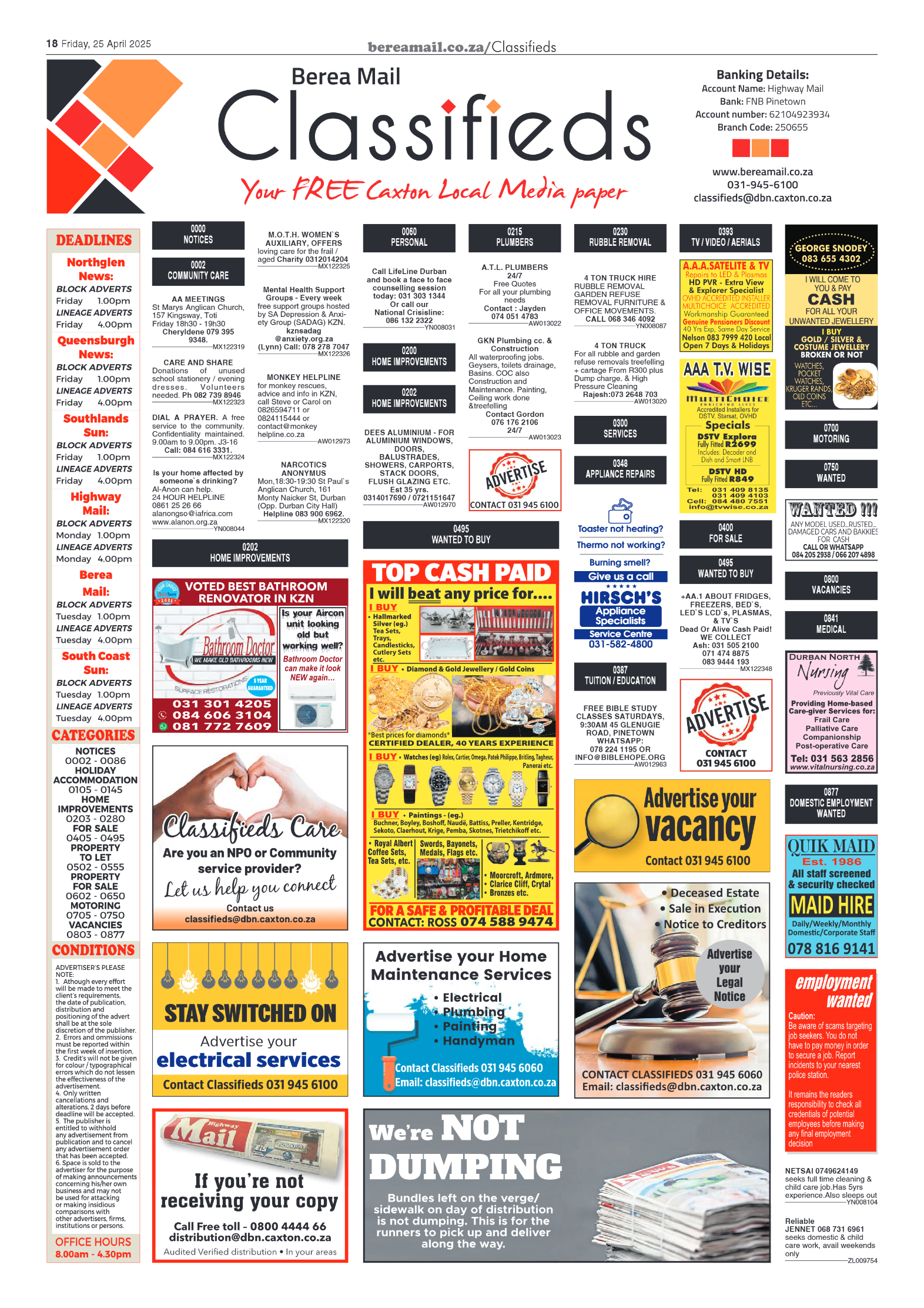 Berea Mail 25 April 2025 page 18