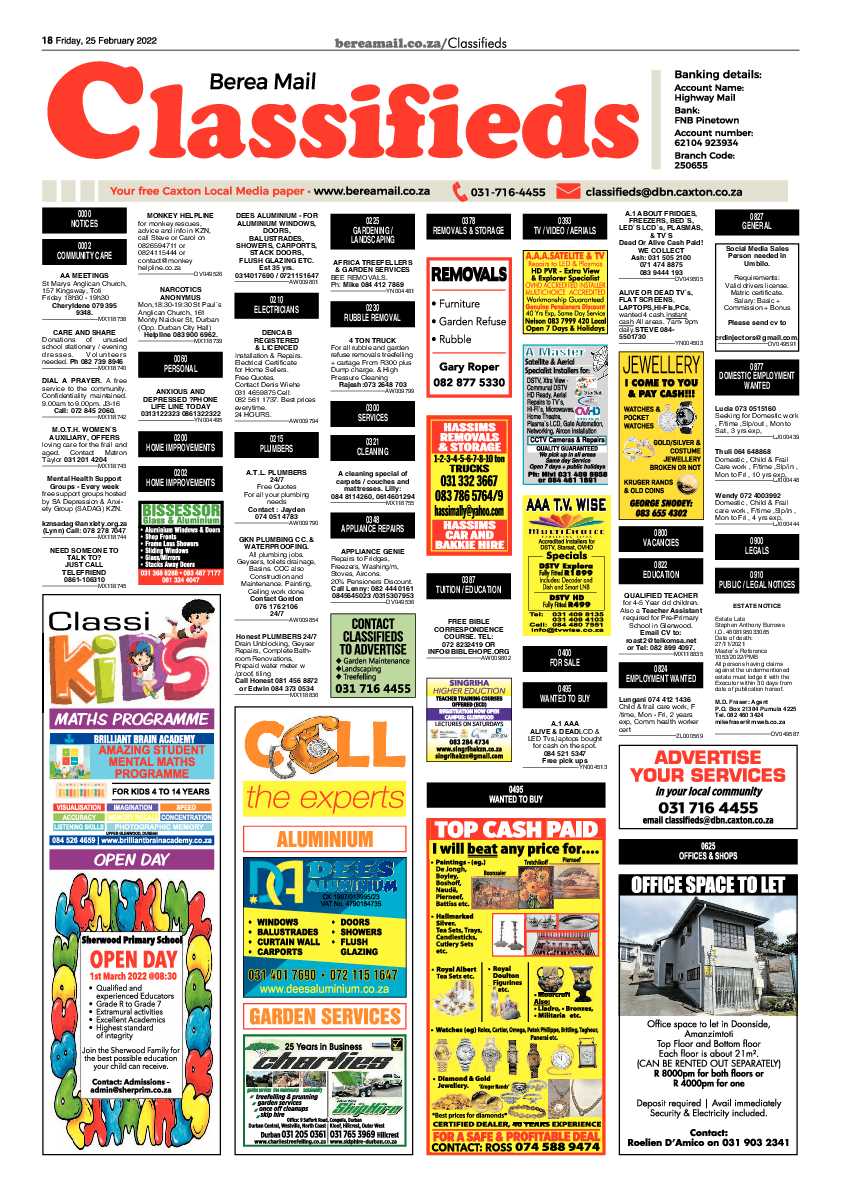 Berea Mail 25 February 2022 page 18