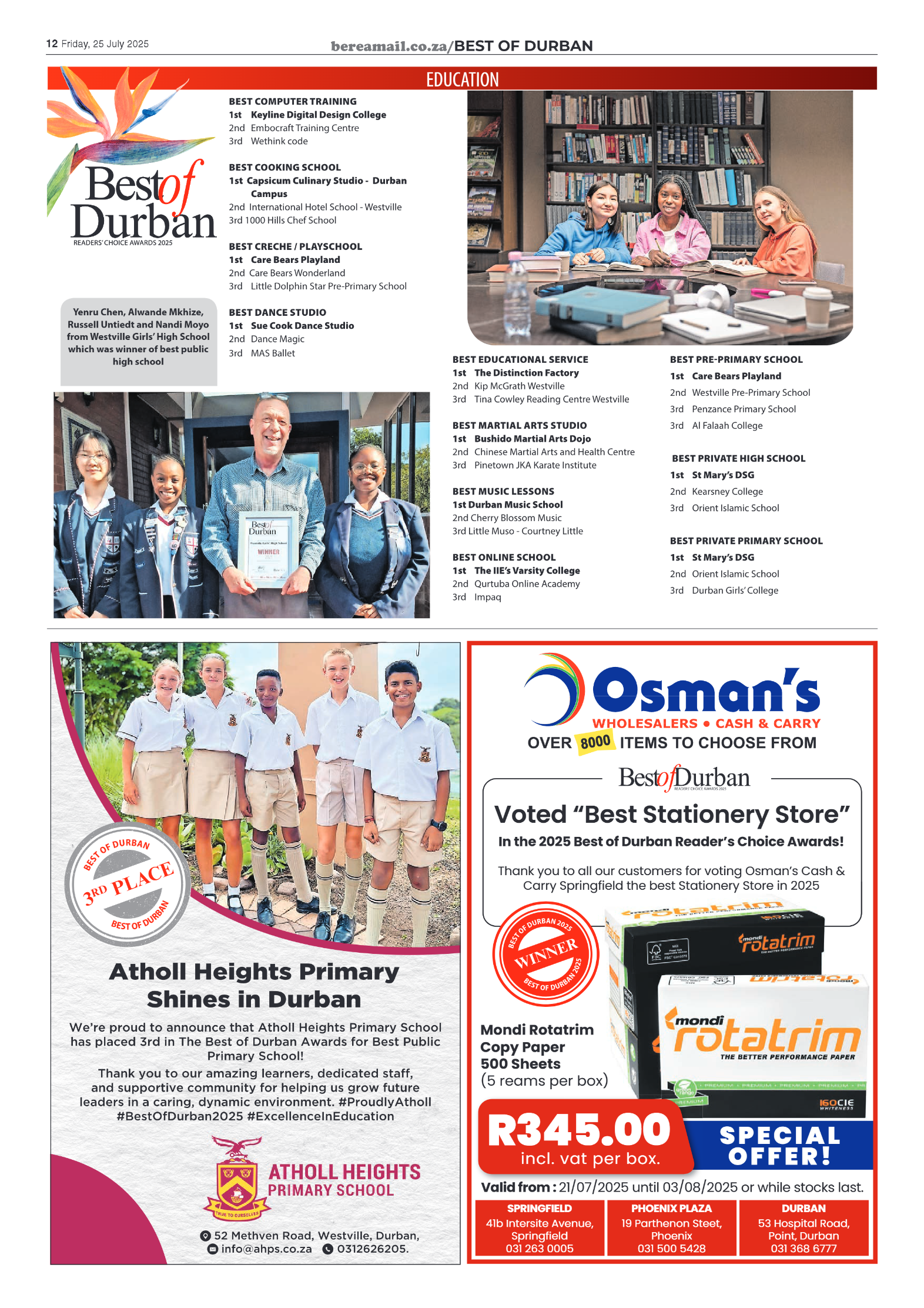 Berea Mail 25 July 2025 page 12