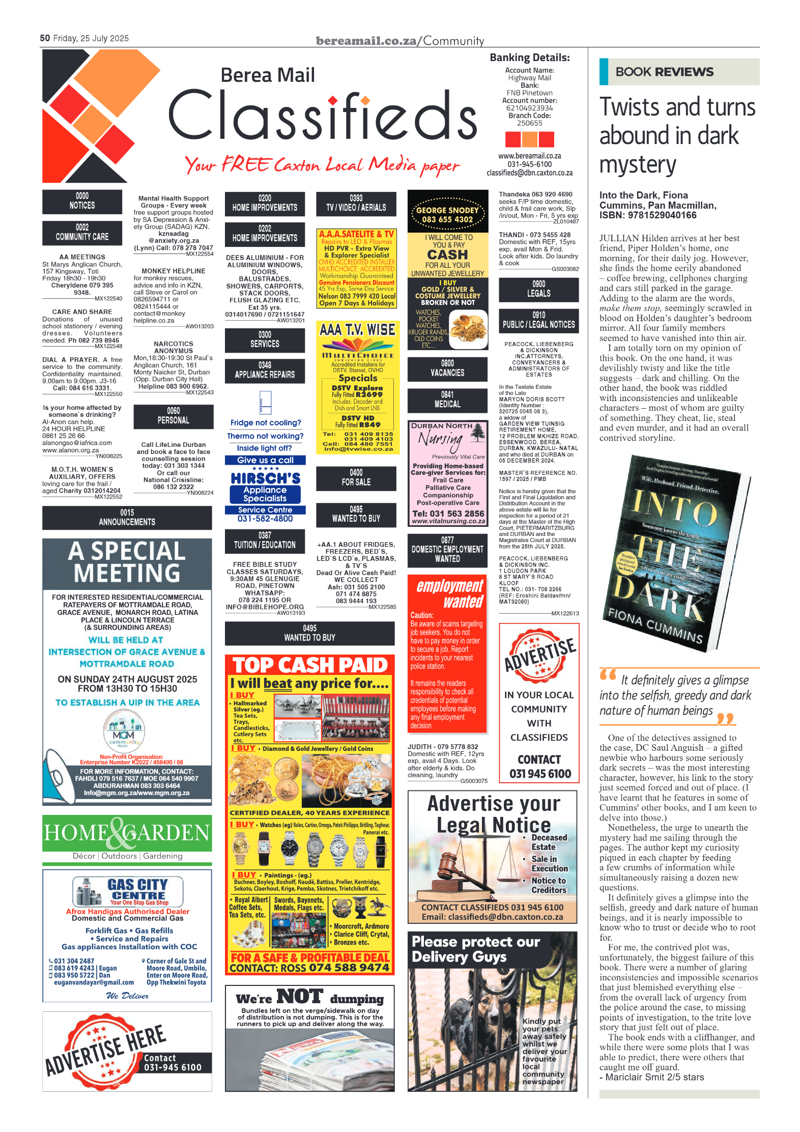 Berea Mail 25 July 2025 page 50