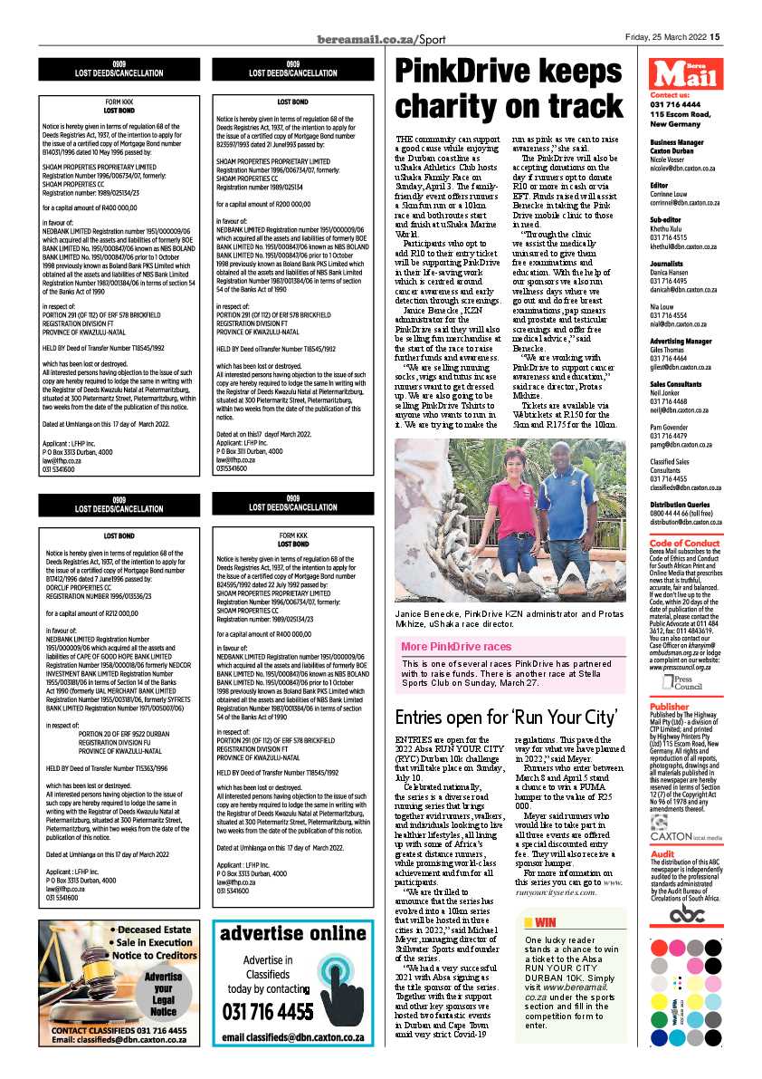 Berea Mail 25 March 2022 page 15