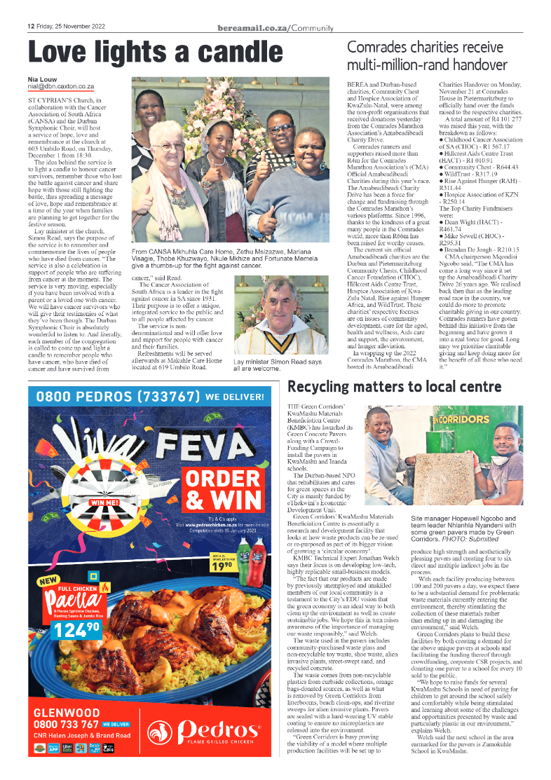 Berea Mail 25 November 2022 page 12