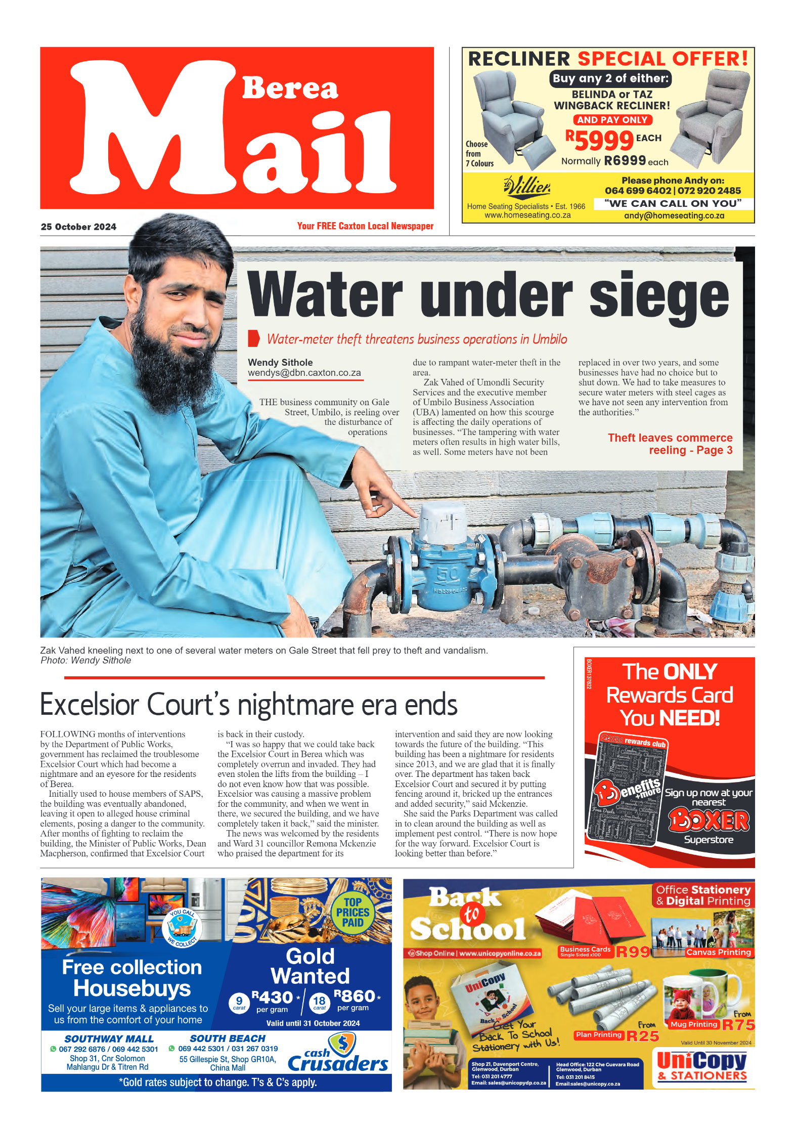 Berea Mail 25 October 2024 page 1