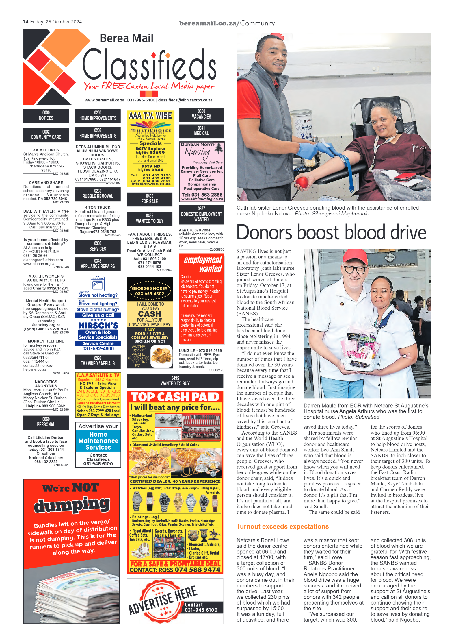 Berea Mail 25 October 2024 page 14