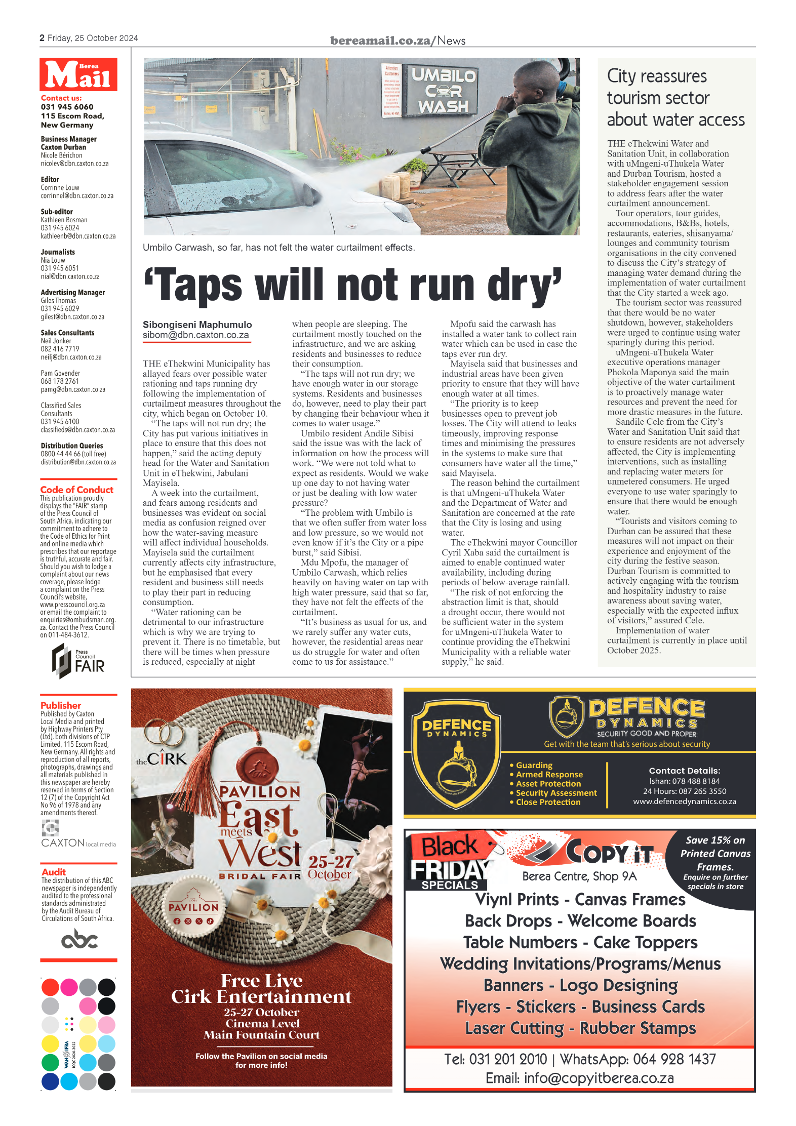 Berea Mail 25 October 2024 page 2