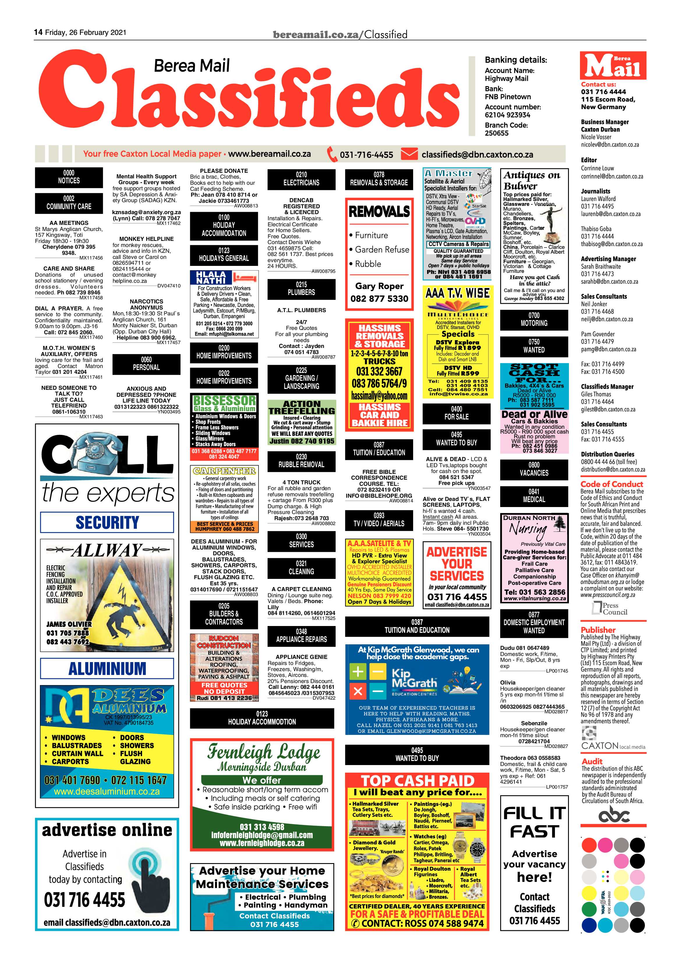 Berea Mail 26 February 2021 page 14