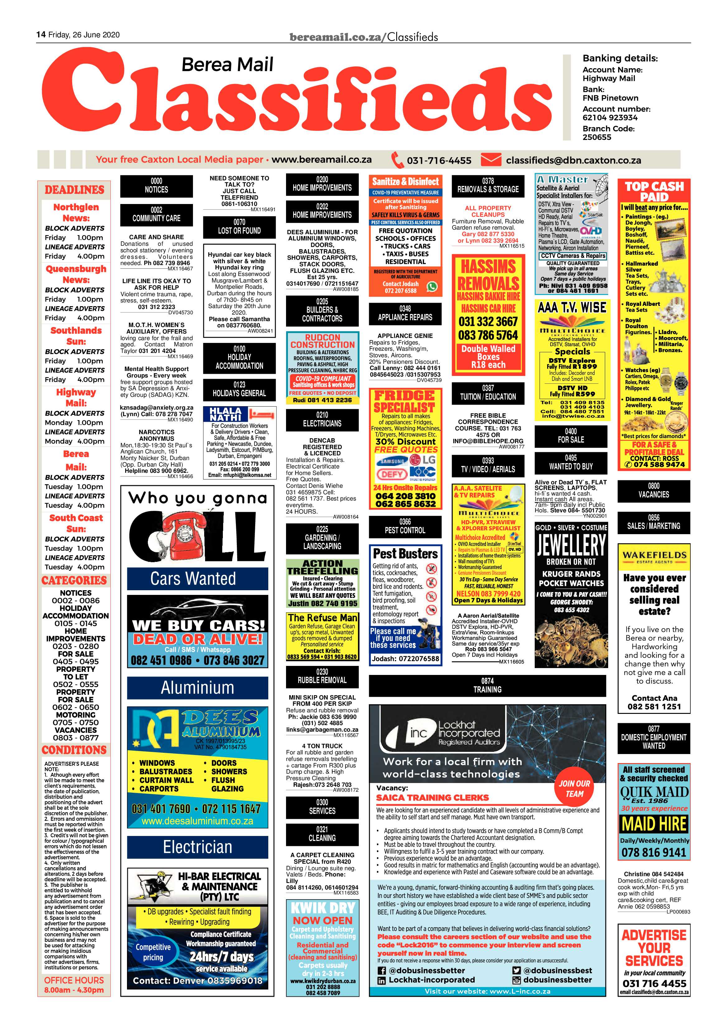 Berea Mail 26 June 2020 page 14