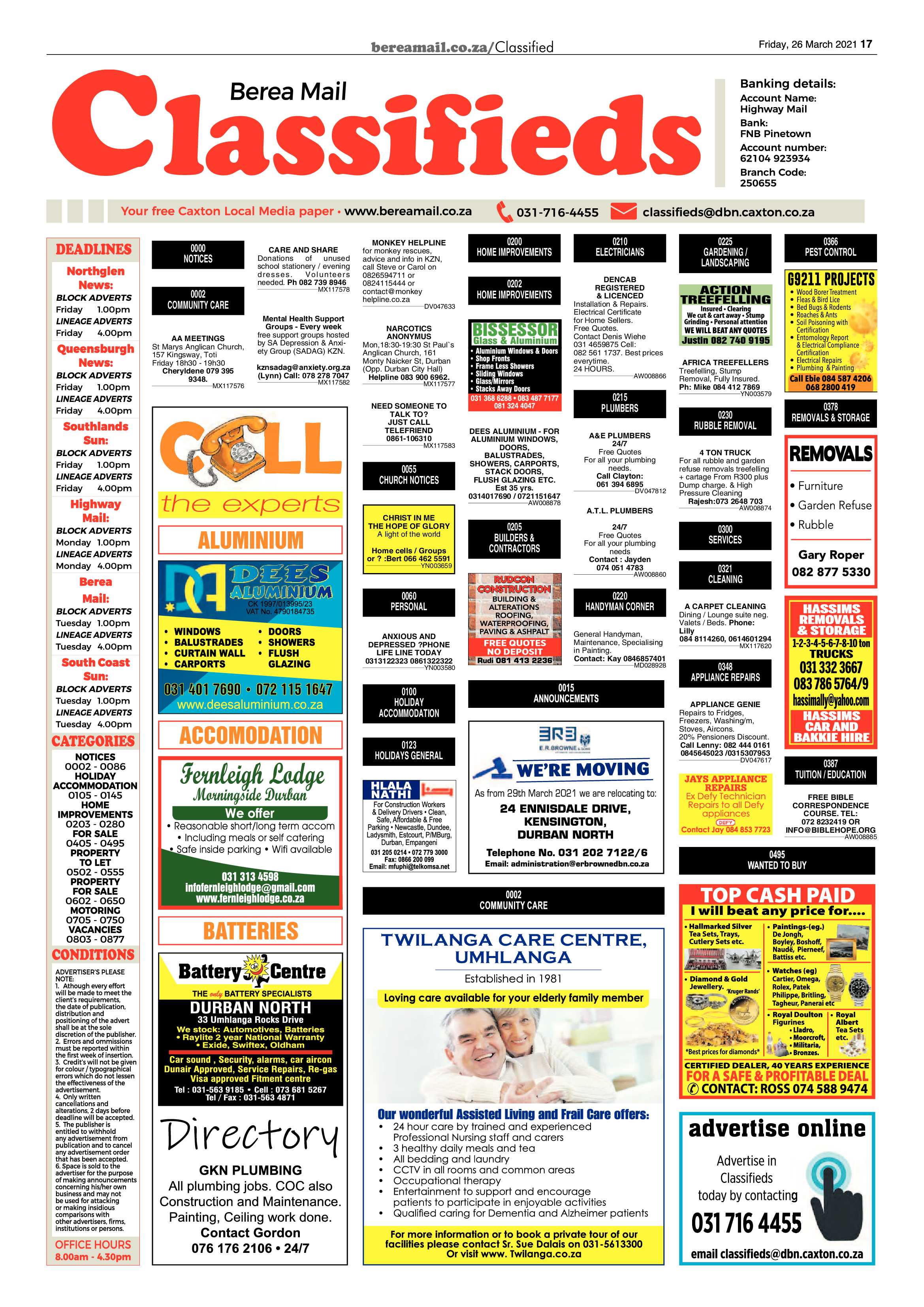 Berea Mail 26 March 2021 page 17