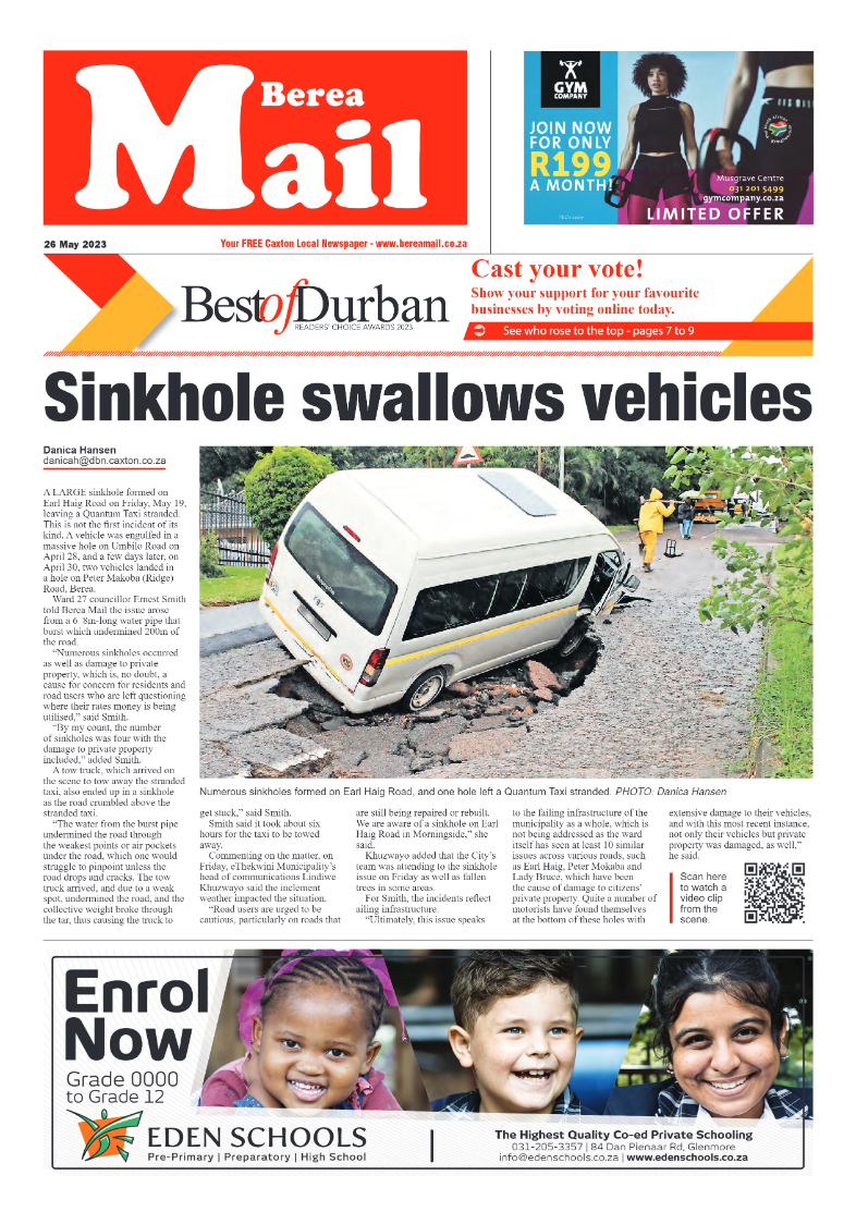 Berea Mail 26 May 2023 page 1