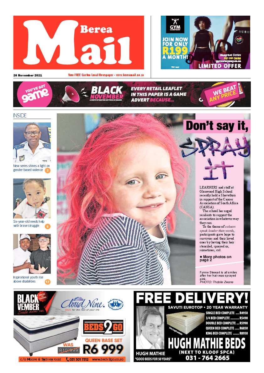Berea Mail 26 November 2021 page 1