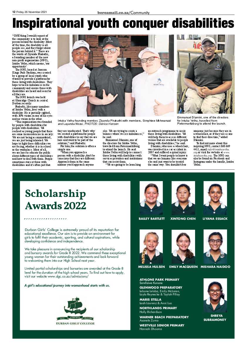 Berea Mail 26 November 2021 page 12