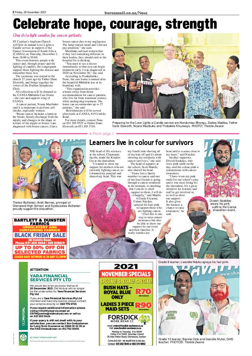 Berea Mail 26 November 2021 page 2