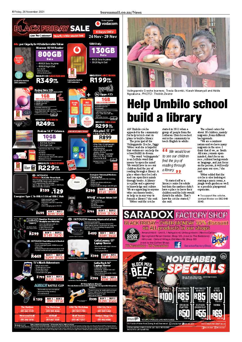 Berea Mail 26 November 2021 page 4
