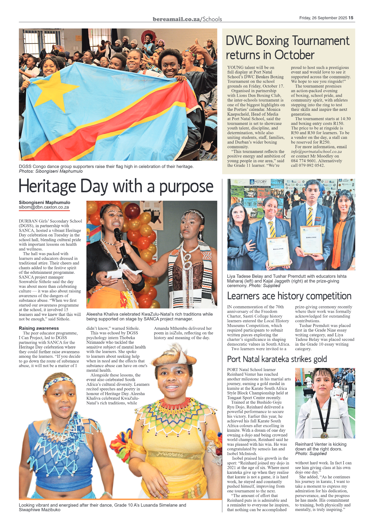 Berea Mail 26 September 2025 page 15