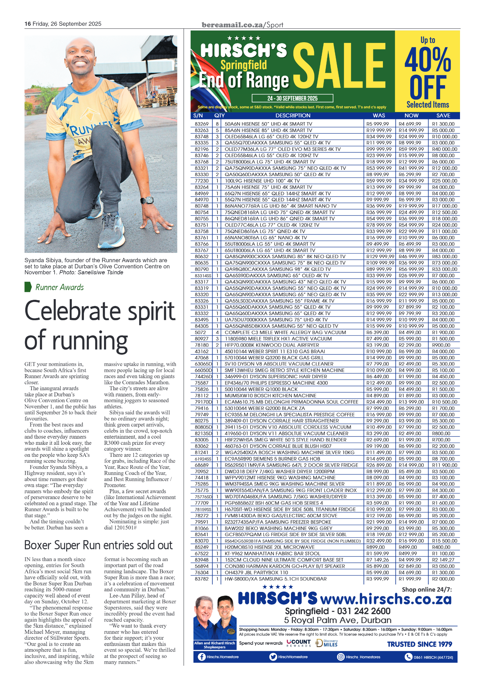 Berea Mail 26 September 2025 page 16