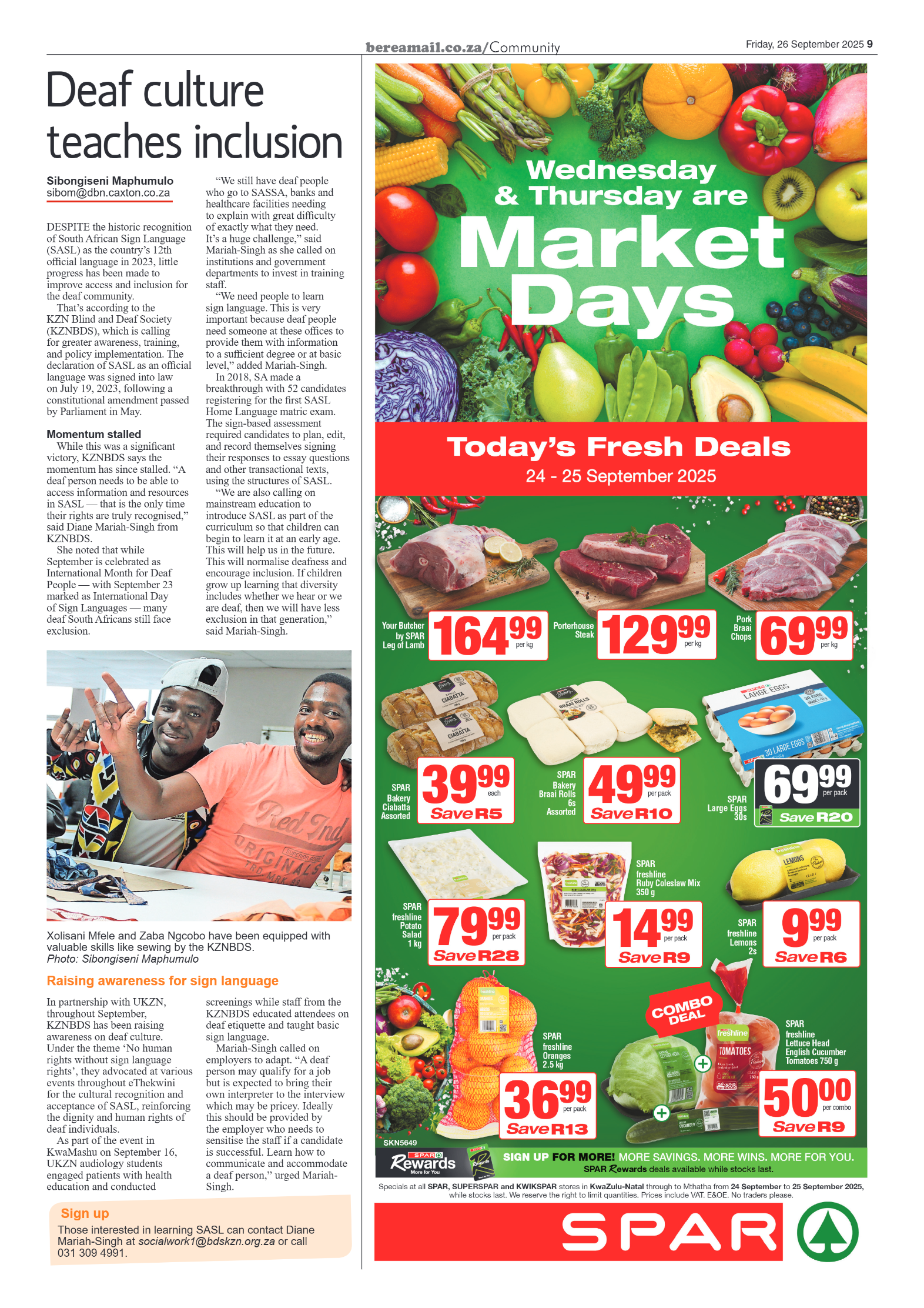 Berea Mail 26 September 2025 page 9