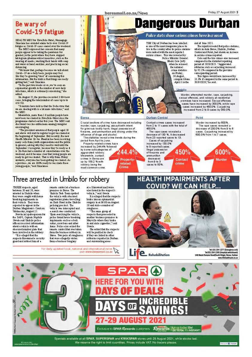 Berea Mail 27 August 2021 page 3