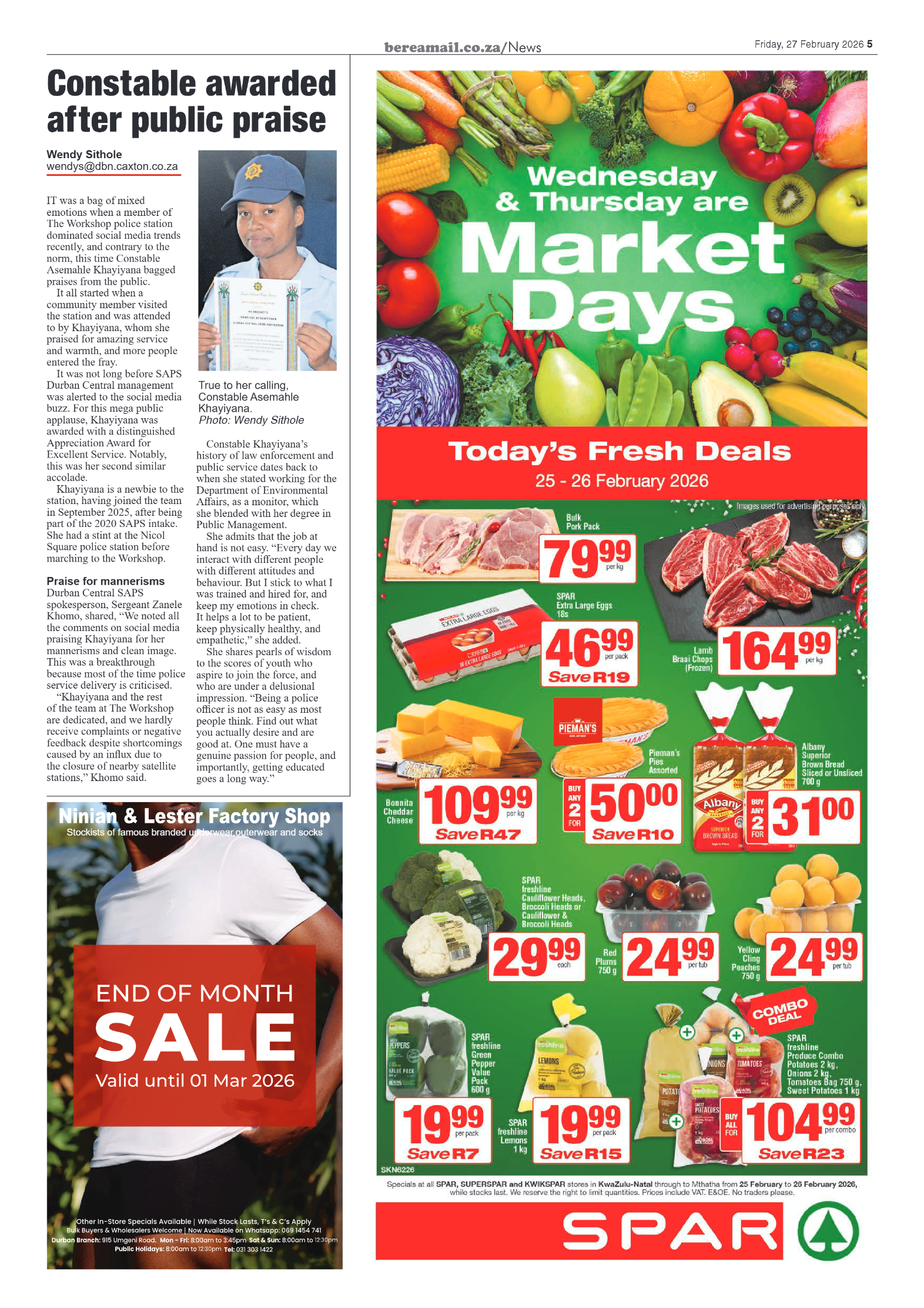 Berea Mail 27 February 2026 page 5