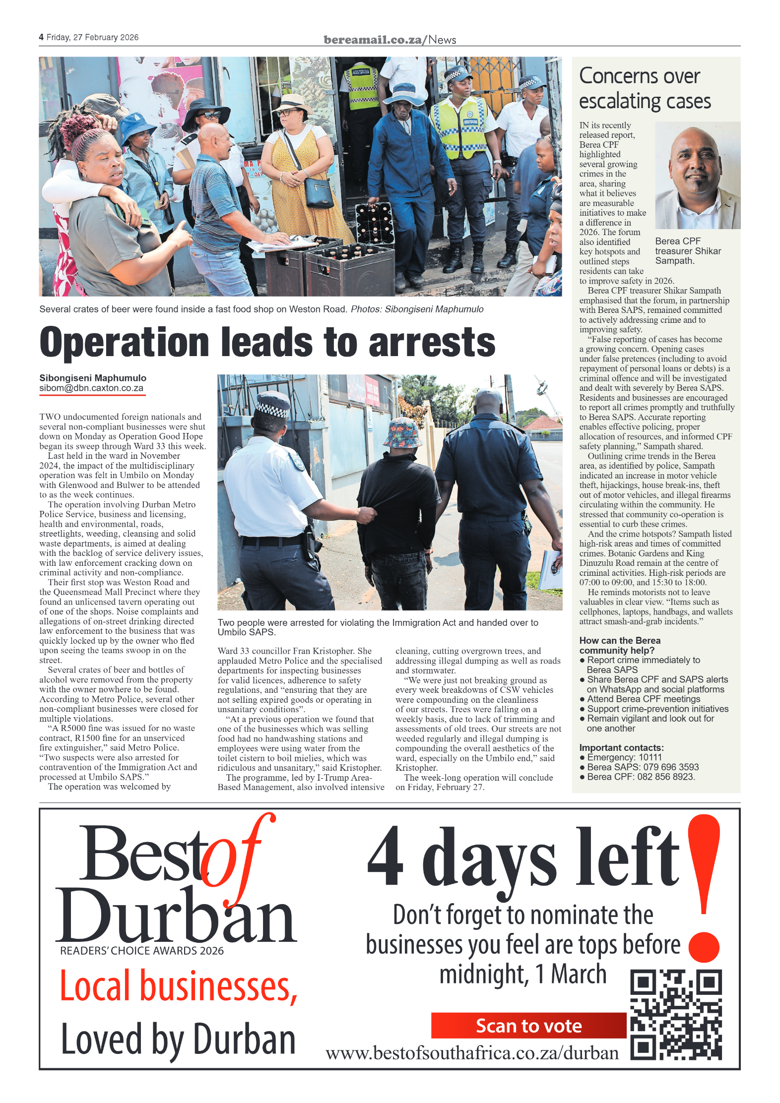 Berea Mail 27 February 2026 page 4