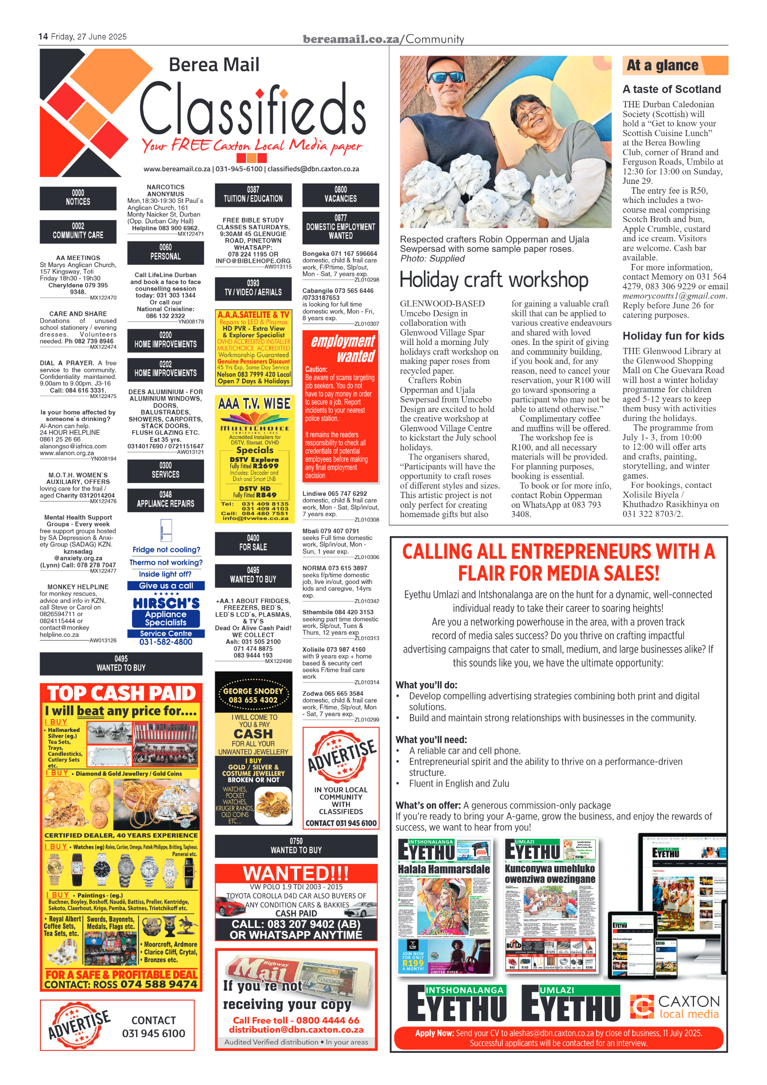 Berea Mail 27 June 2025 page 14