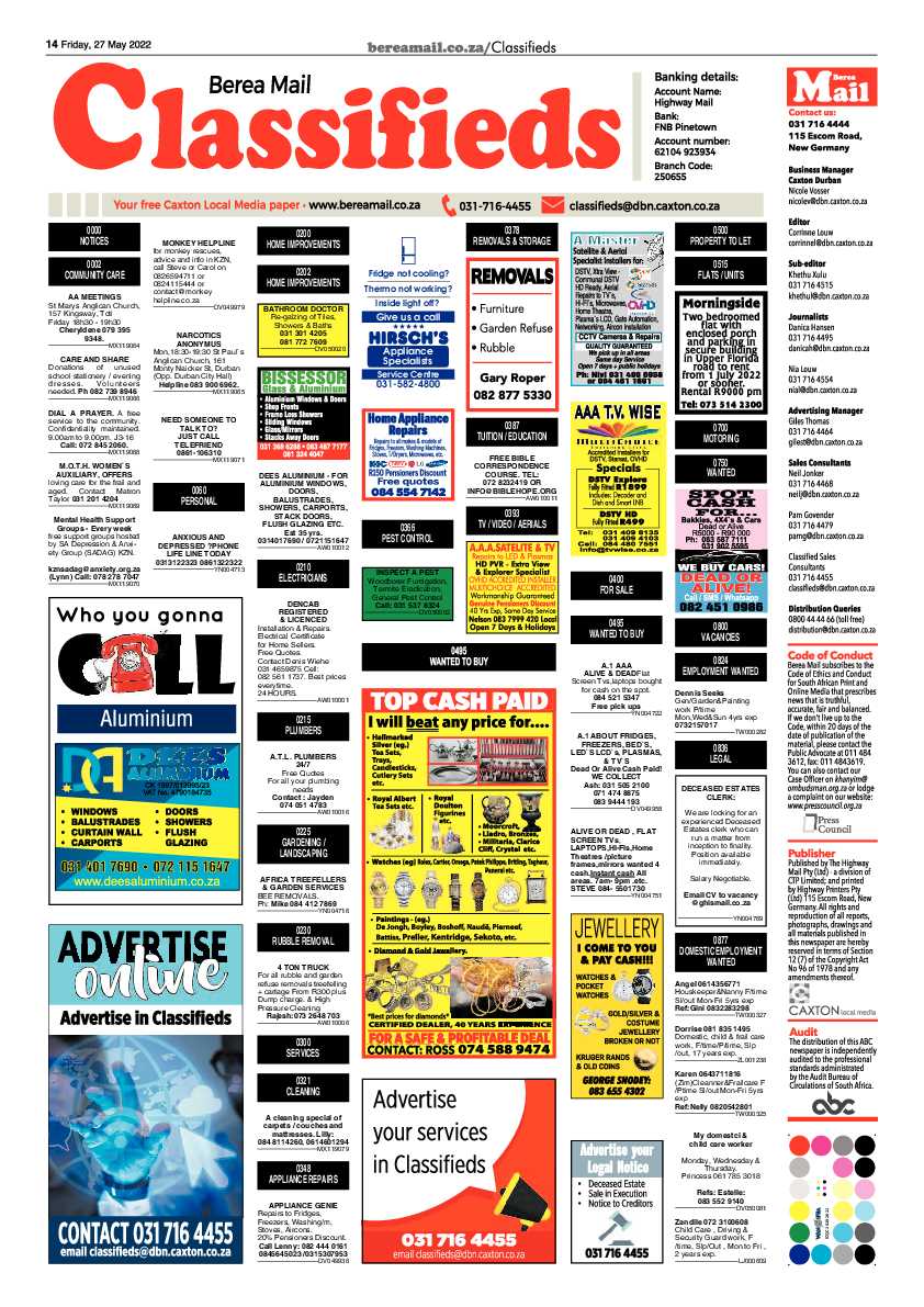 Berea Mail 27 May 2022 page 14