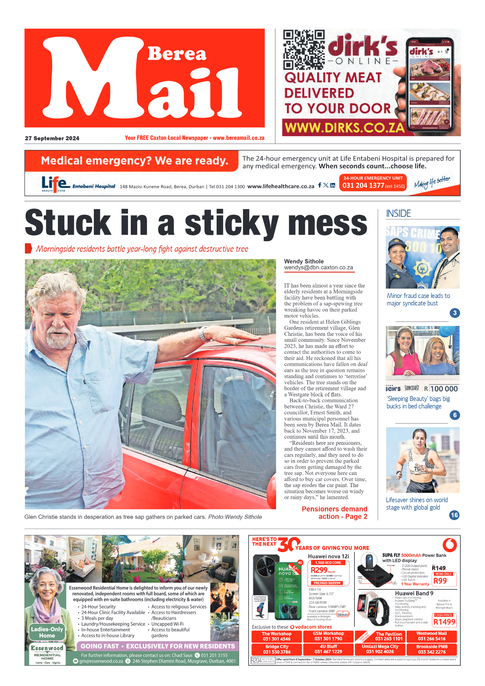 Berea Mail 27 September 2024 page 1