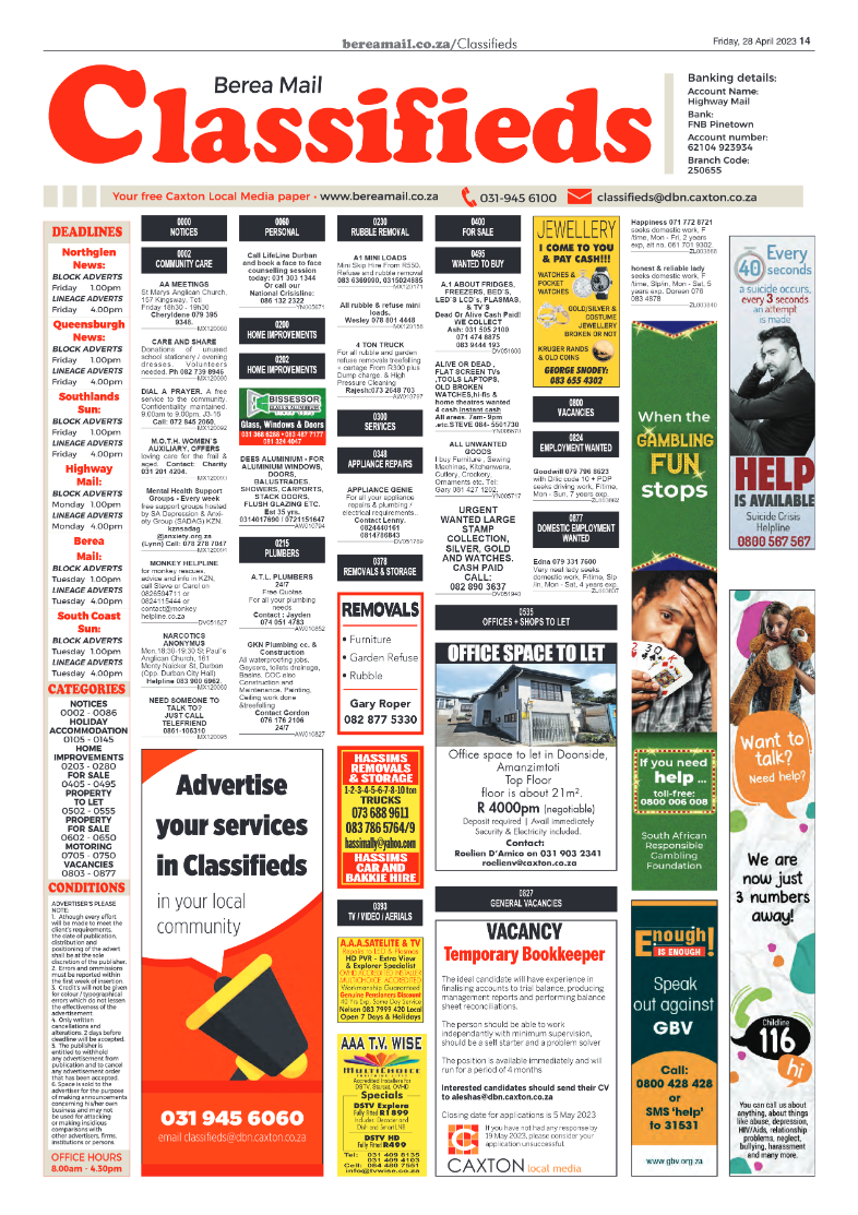 Berea Mail 28 April 2023 page 14
