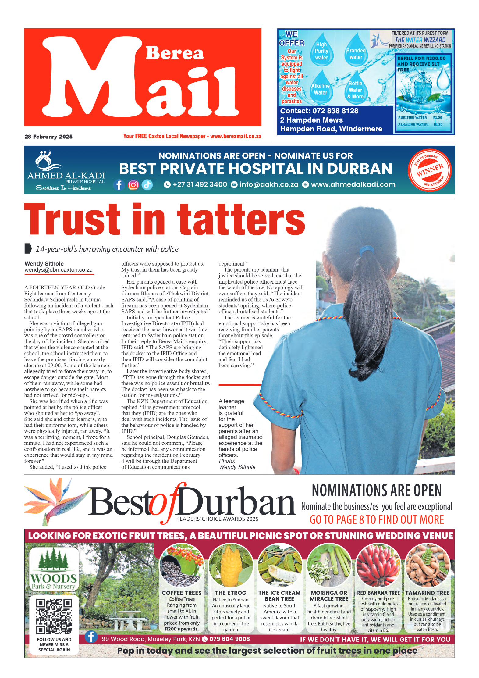 Berea Mail 28 February 2025 page 1
