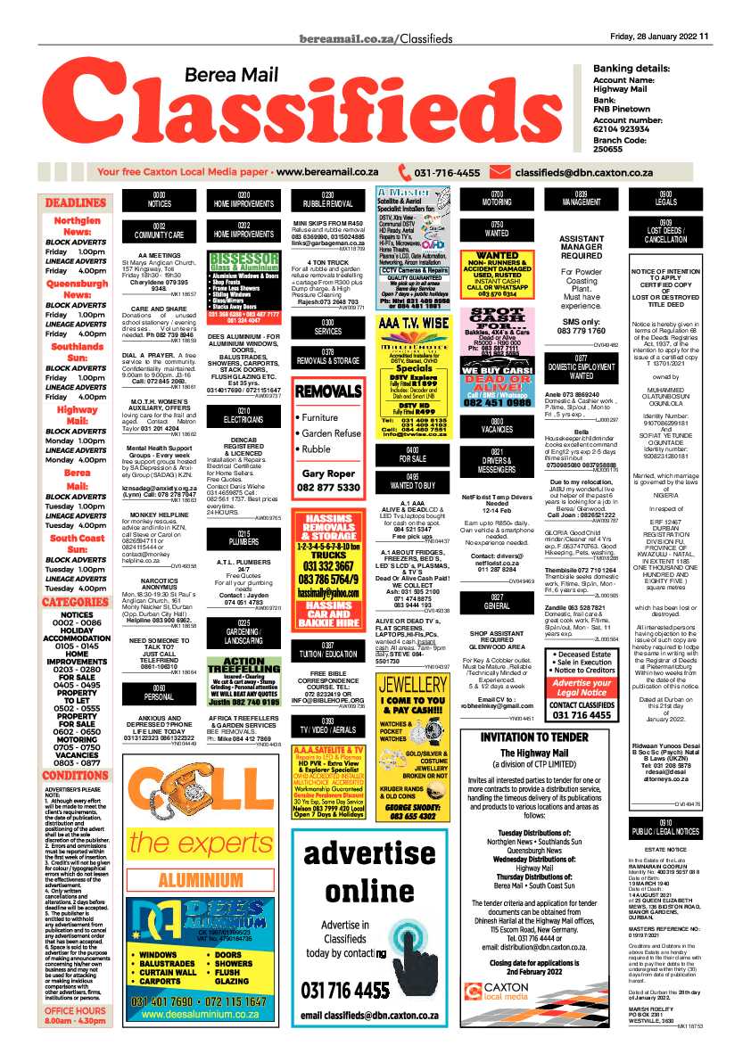 Berea Mail 28 January 2022 page 11