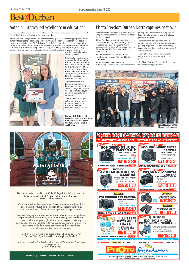Berea Mail 28 July 2023 page 16