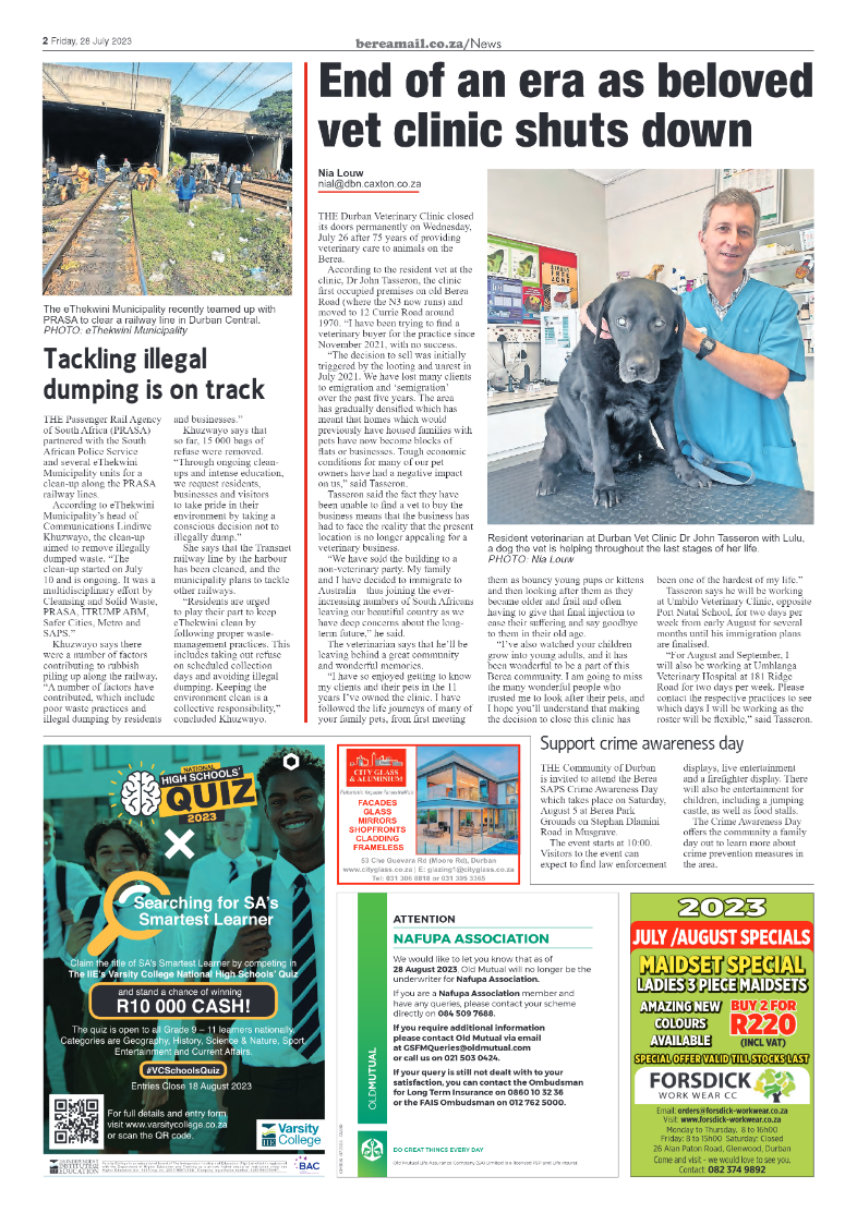 Berea Mail 28 July 2023 page 2