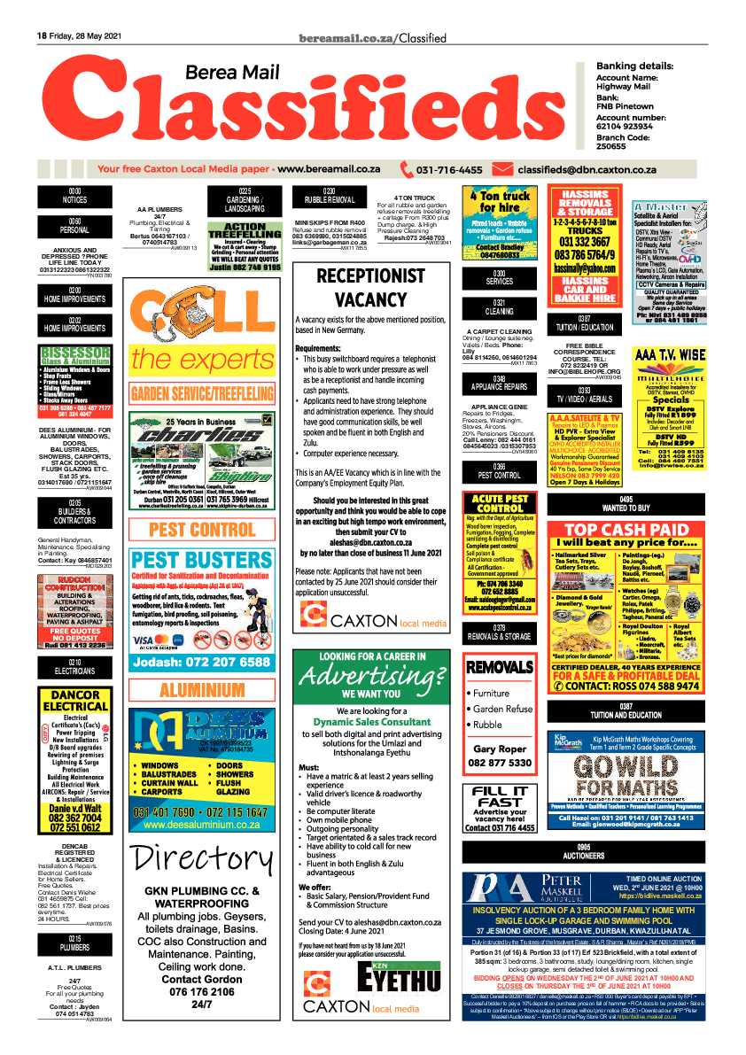 Berea Mail 28 May 2021 page 18