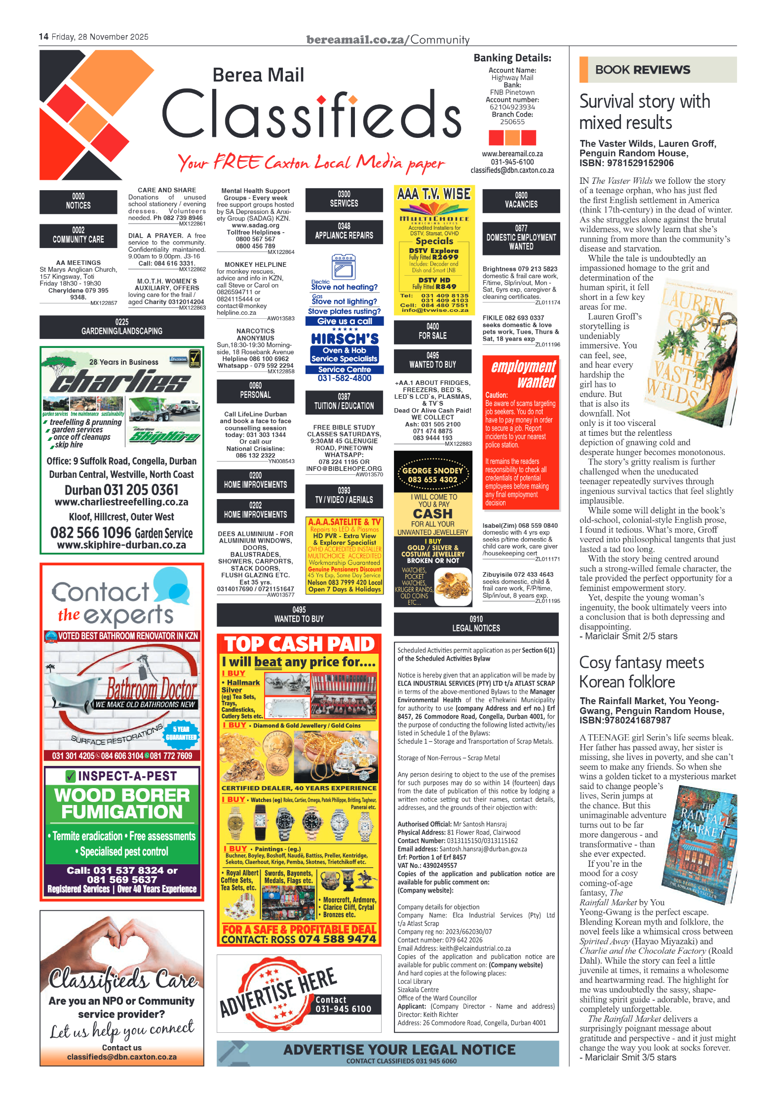 Berea Mail 28 November 2025 page 16