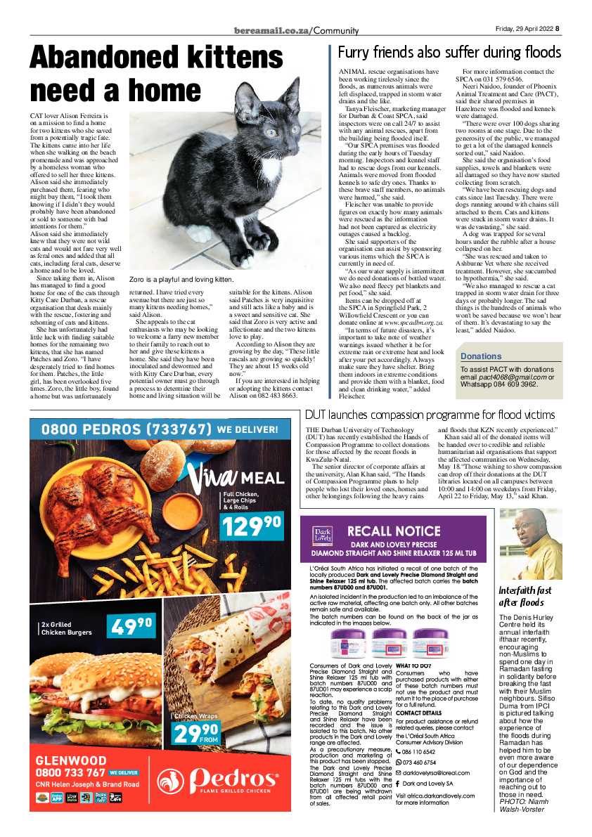 Berea Mail 29 April 2022 page 8