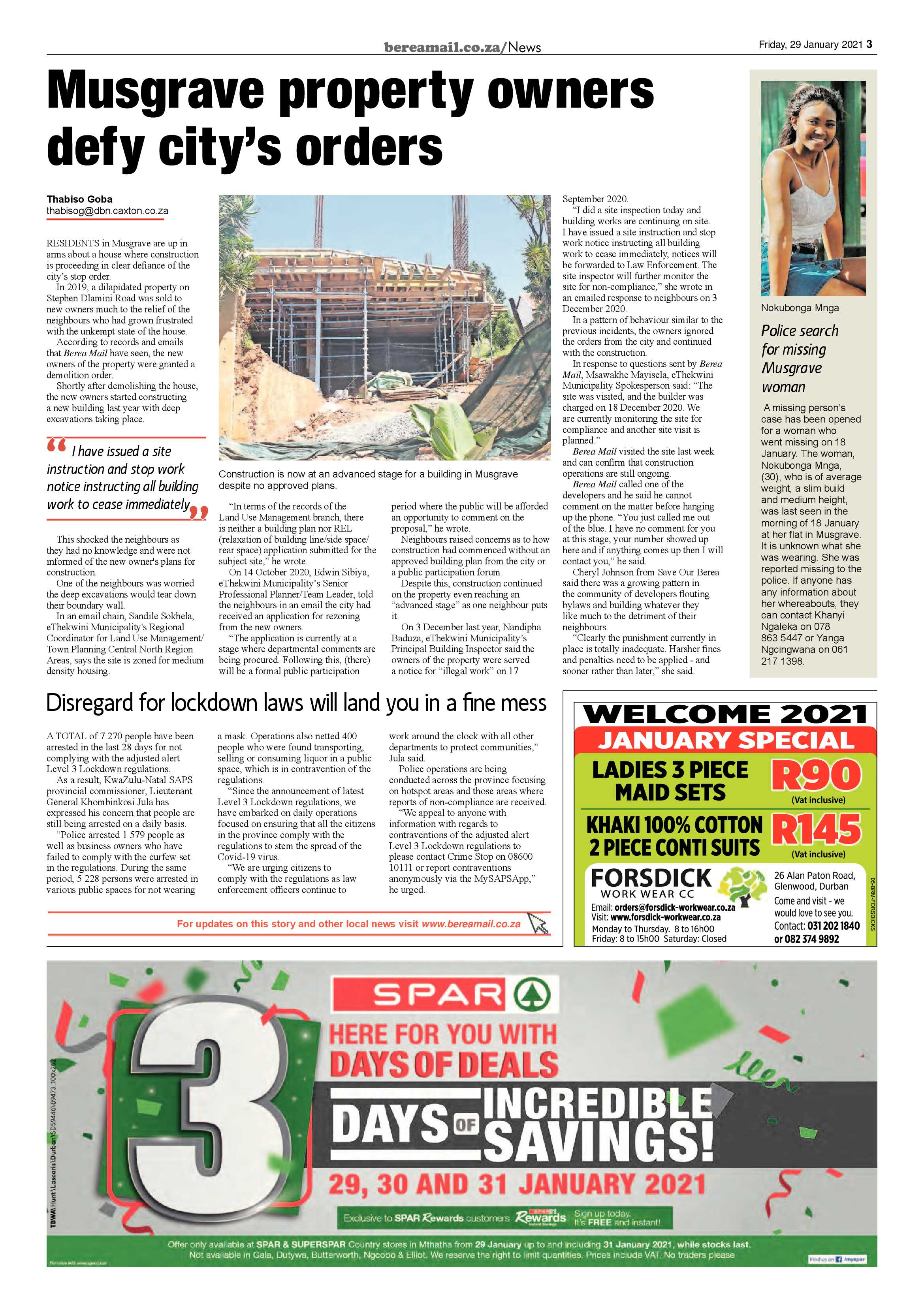 Berea Mail 29 January 2021 page 3