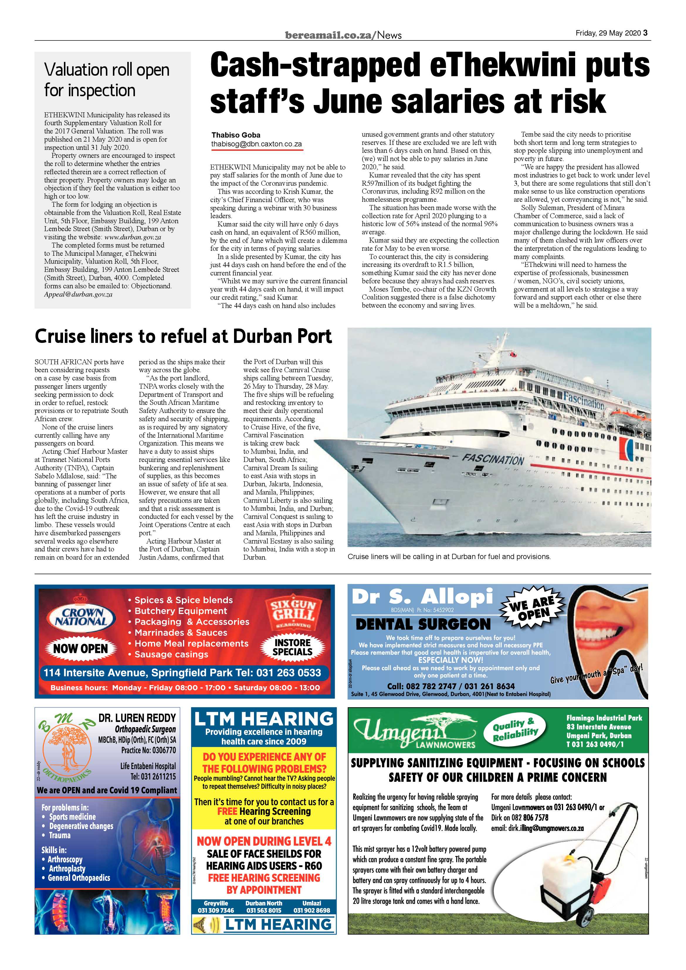 Berea Mail 29 May 2020 page 3